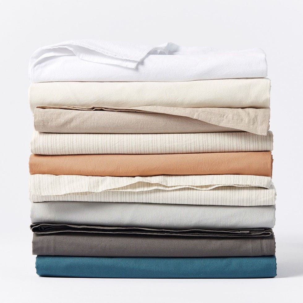 Organic Crinkled Percale Sheets