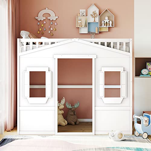 Harper & Bright Designs Loft Playhouse Bed