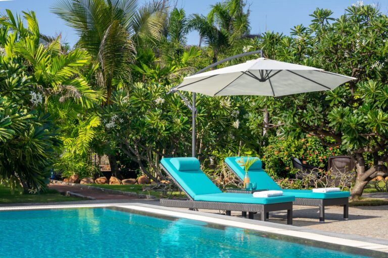 Poolside Umbrellas